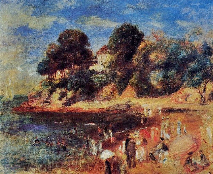 The Beach At Purnic by Pierre Auguste Renoir
