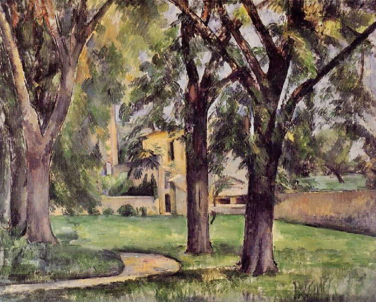 Chestnut Tree And Farm At Jas De Bouffan by Paul Cézanne