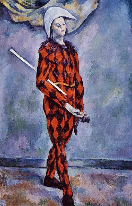Harlequin, 1890 by Paul Cézanne