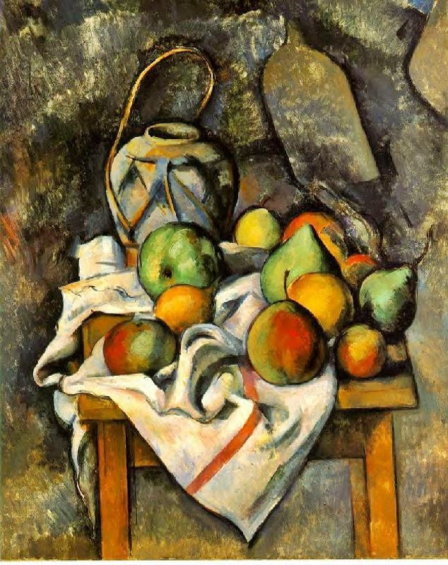 Ginger Jar And Fruit by Paul Cézanne