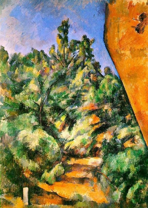 Bibemus, The Red Rock by Paul Cézanne