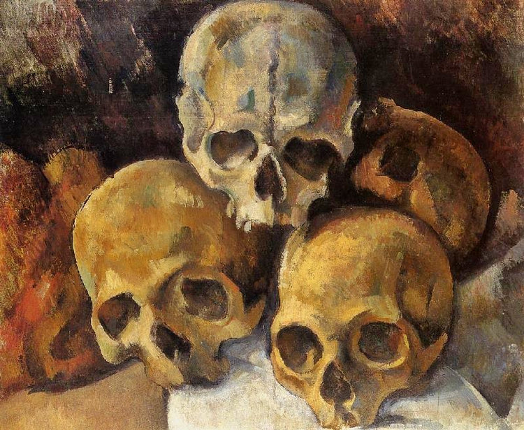 Pyramid Of Skulls by Paul Cézanne