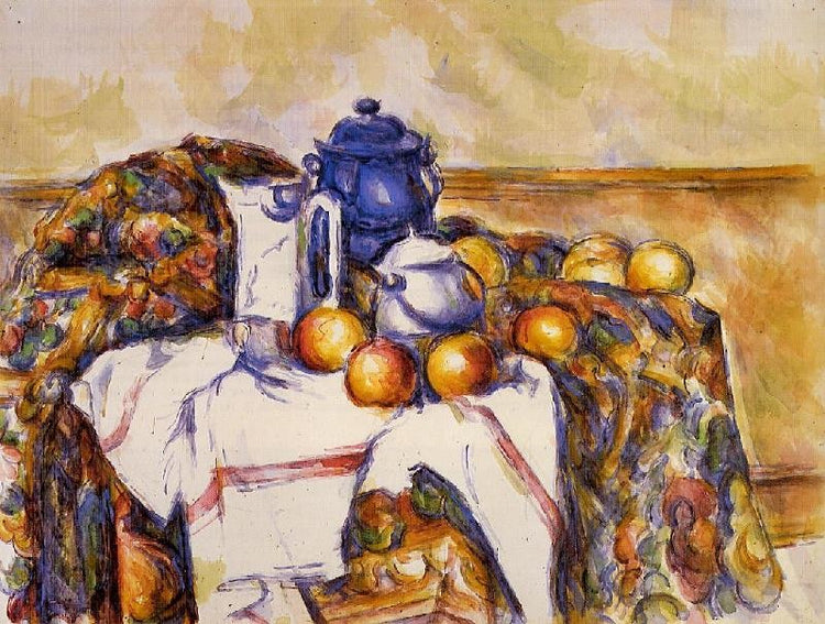 Still Life With Blue Pot by Paul Cézanne