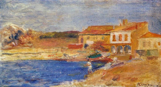 Houses By The Sea by Pierre Auguste Renoir