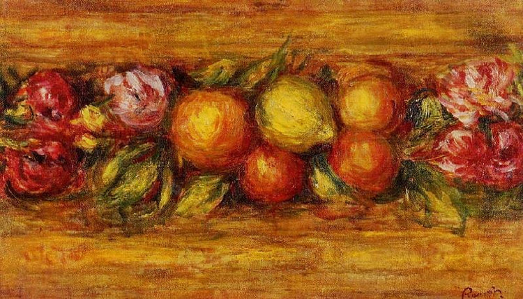Garland Of Fruit And Flowers by Pierre Auguste Renoir