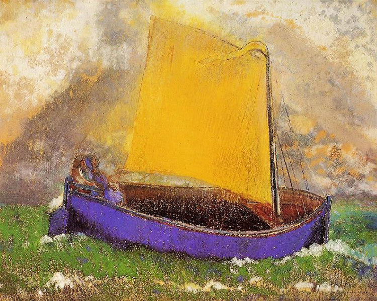 The Mysterious Boat by Odilon Redon