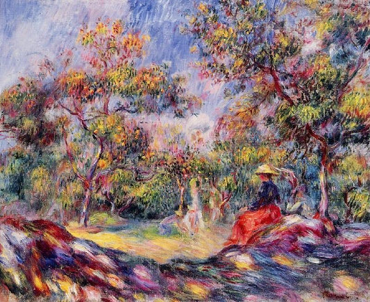 Woman In A Landscape by Pierre Auguste Renoir