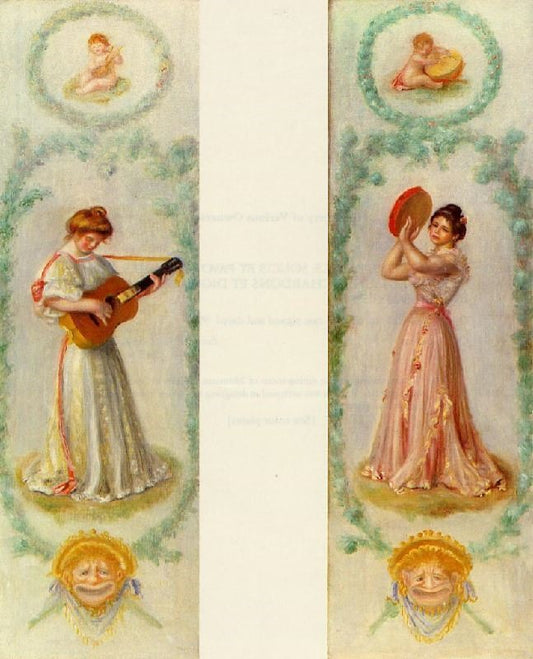 La Musique, Two Paintings by Pierre Auguste Renoir