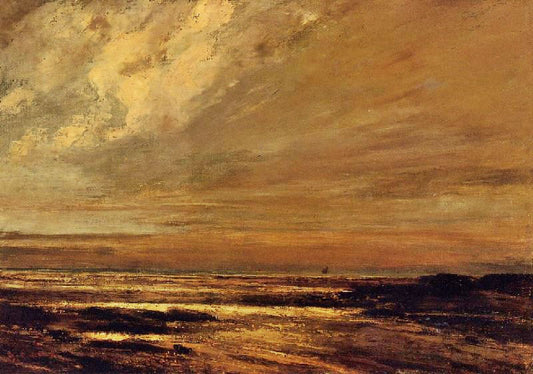 The Beach At Trouville At Low Tide by Gustave Courbet