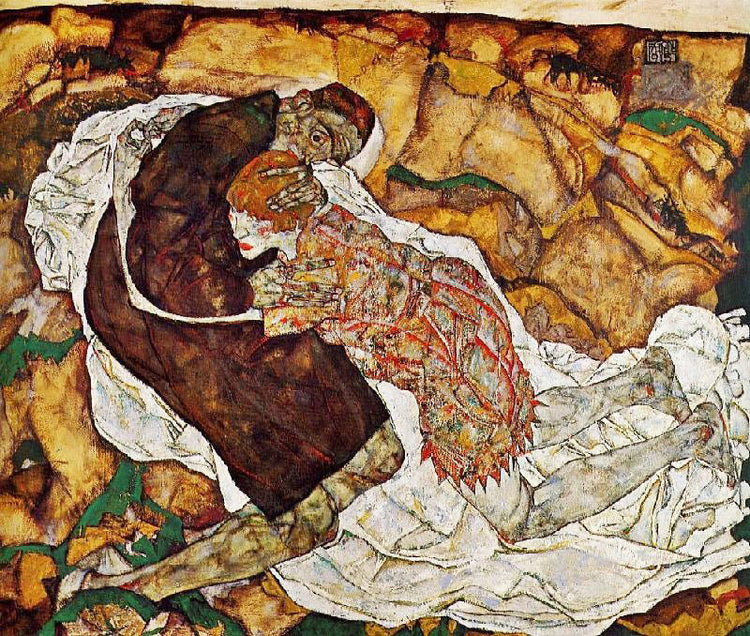 Death And The Maiden by Egon Schiele