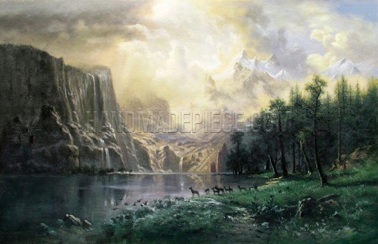 Among The Siera Navada Mountains, California by Albert Bierstadt