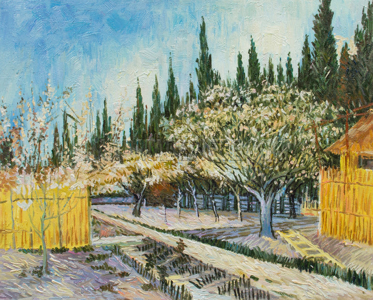 Orchard Surrounded By Cypresses by Vincent van Gogh