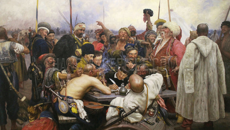 The Reply Of The Zaporozhian Cossacks To Sultan Mahmoud Iv. by Ilia Efimovich Repin