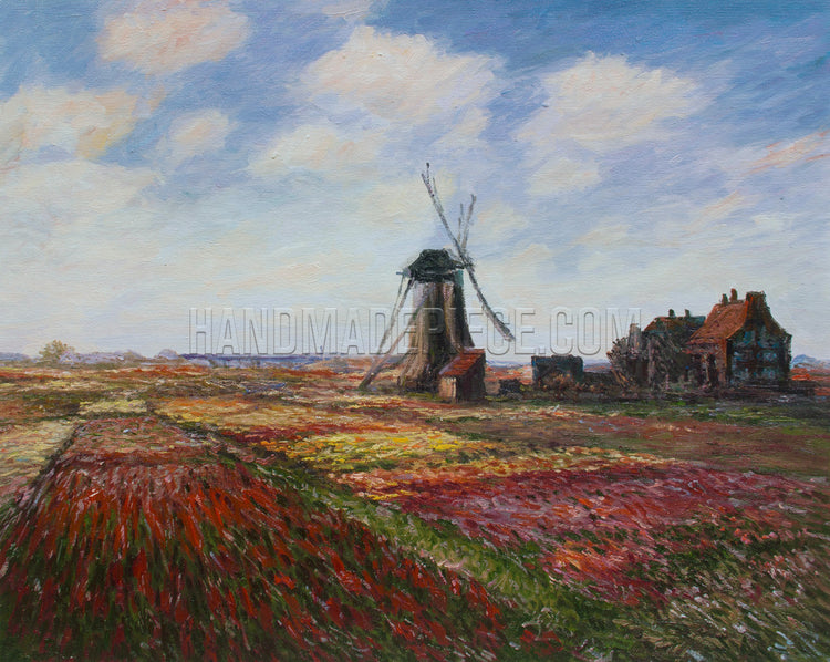 Field Of Tulips In Holland by Claude Oscar Monet