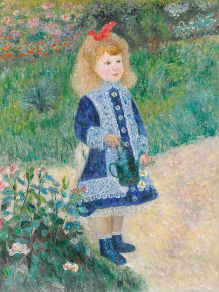 Girl With A Watering Can by Pierre Auguste Renoir