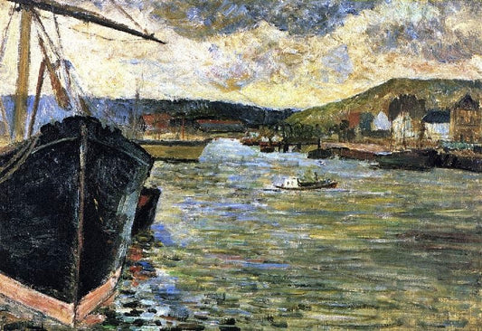 The Seine At Rouen by Paul Gauguin
