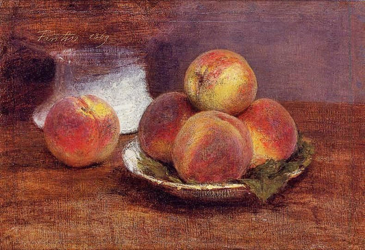 Bowl Of Peaches by Henri Fantin-Latour