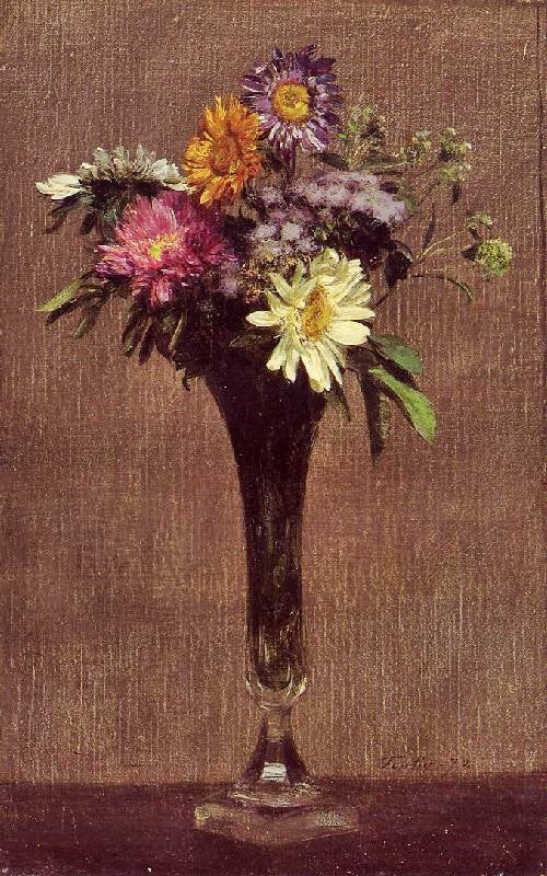 Daisies And Dahlias by Henri Fantin-Latour