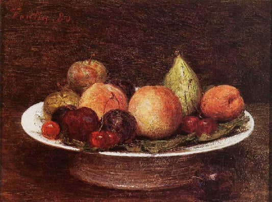 Plate Of Fruit by Henri Fantin-Latour