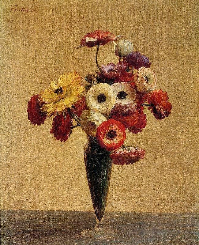 Anemones And Buttercups by Henri Fantin-Latour