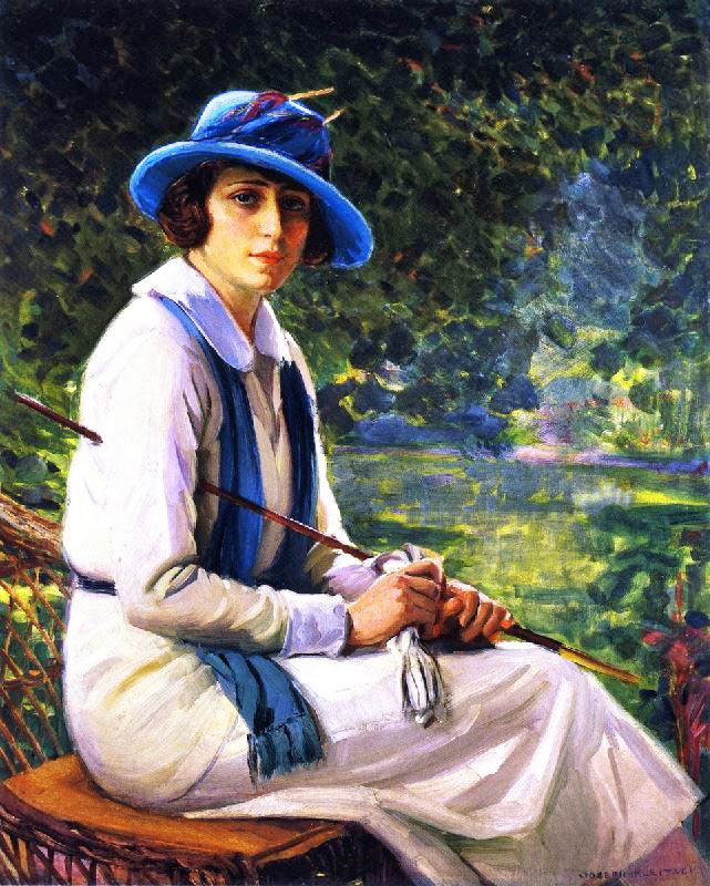Portrait Of Mrs. Herbert Spencer (Née Madeline Strauss) by Joseph Kleitsch