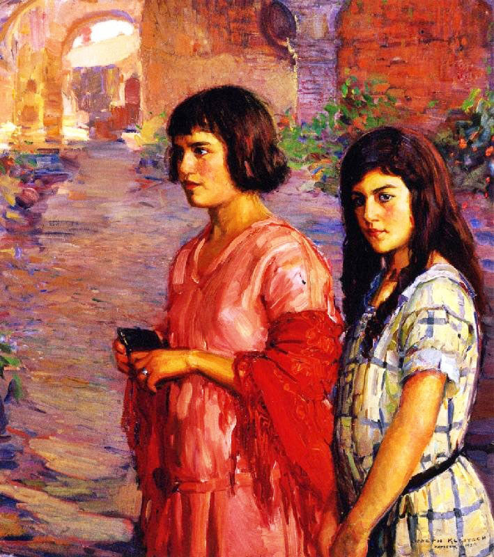 Going To Church, Sunday Morning, Capistrano by Joseph Kleitsch