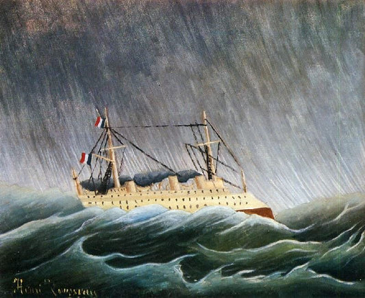 Boat In A Storm by Henri Rousseau