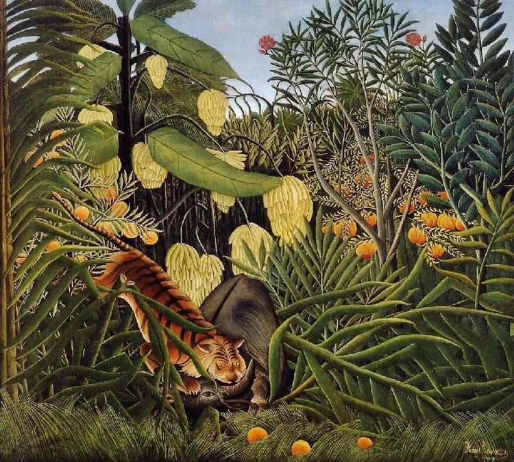 Fight Between A Tiger And A Buffalo by Henri Rousseau