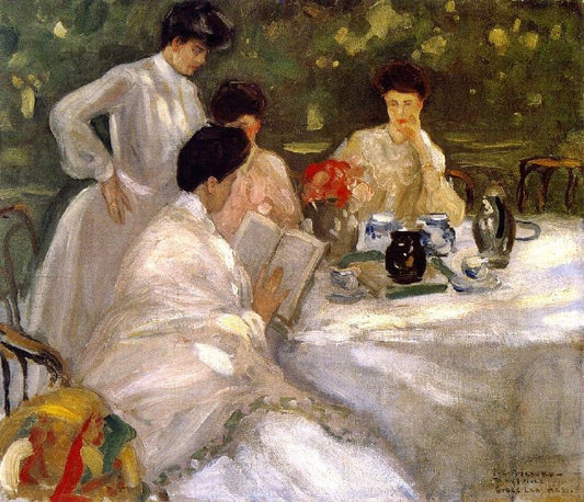 Tea In The Garden by Frederick Carl Frieseke