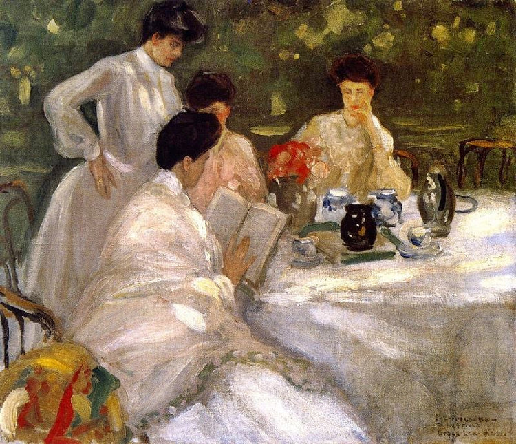 Tea In The Garden by Frederick Carl Frieseke