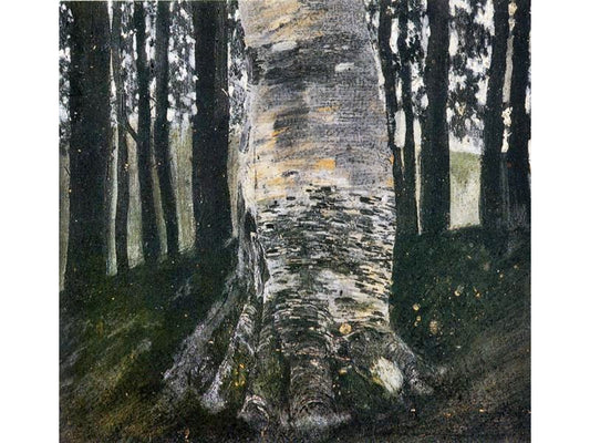 Birch In A Forest by Gustav Klimt