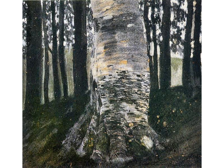 Birch In A Forest by Gustav Klimt