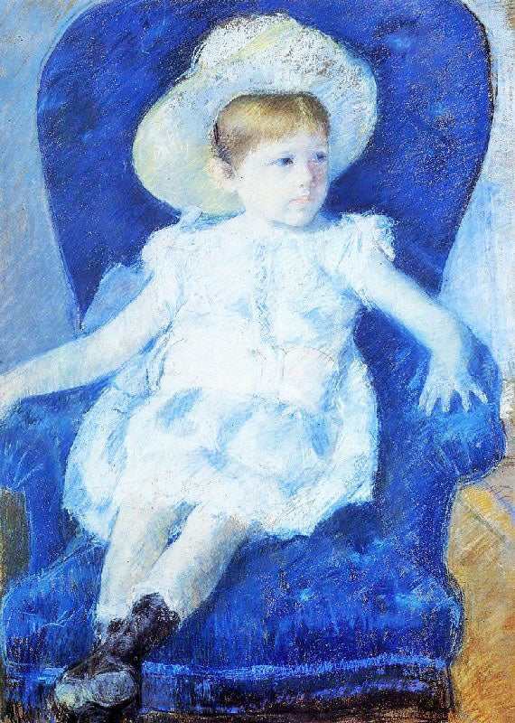 Elsie In A Blue Chair by Mary Cassatt