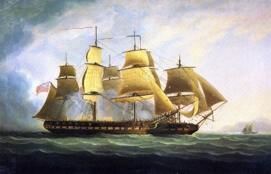 The Frigate H.M.S. by James E. Buttersworth