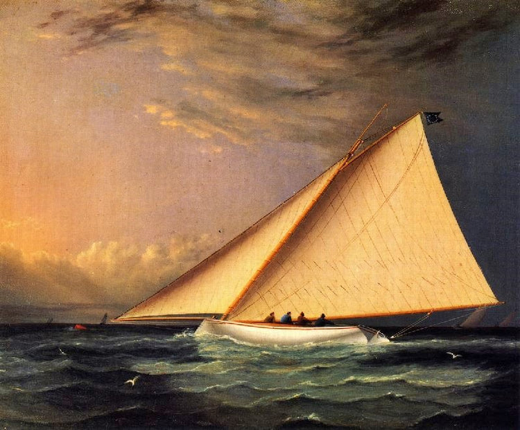 A Racing Yacht On The Great South Bay by James E. Buttersworth