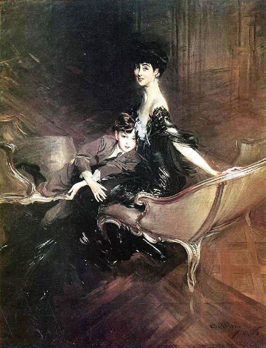 Consuelo, Duchess Of Marlborough, With Her Son Ivor Spencer-Churchill by Giovanni Boldini