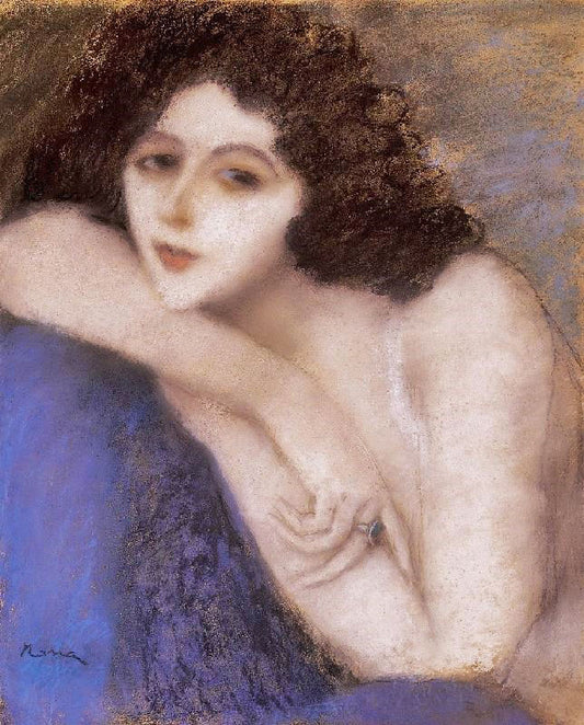 Zorka With A Green Stoned Ring by József Rippl-Rónai