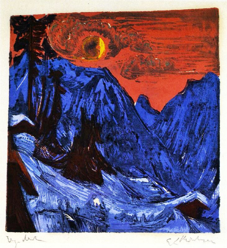 Winter Landscape By Moonlight by Ernst Ludwig Kirchner