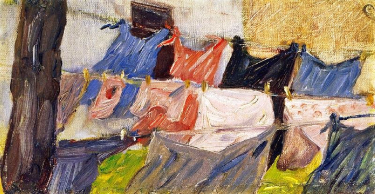 Laundry Fluttering In The Wind by Franz Marc