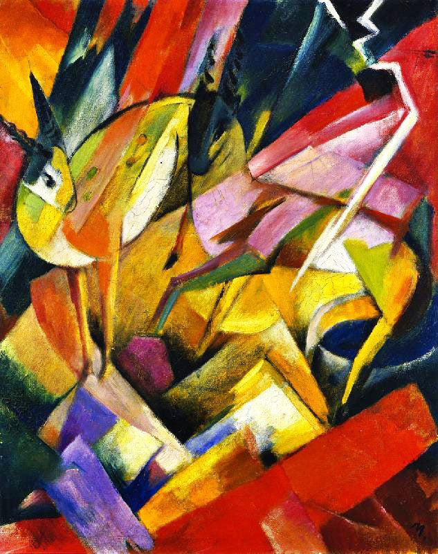 Mountain Goats by Franz Marc