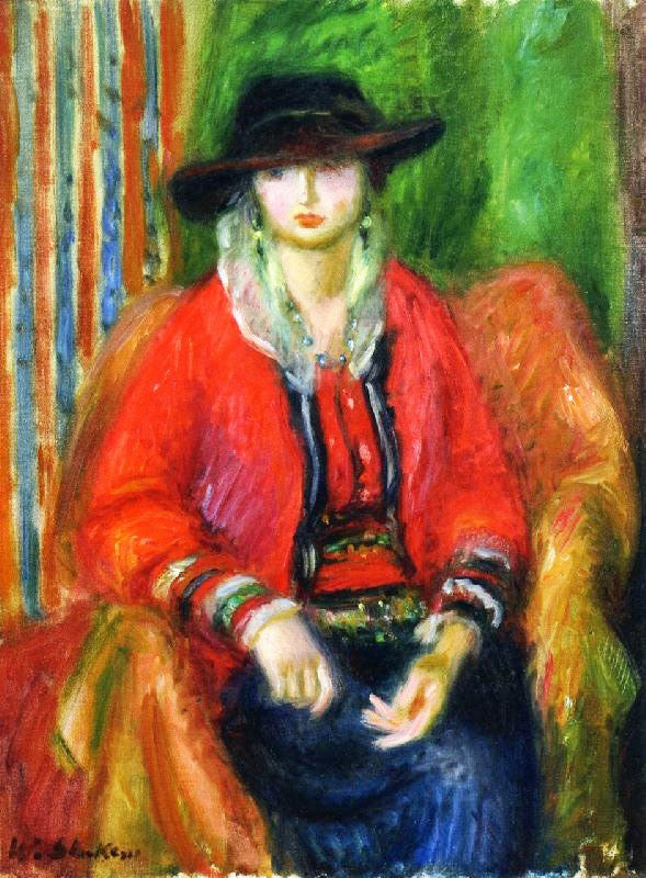 Woman In Red Jacket by William James Glackens
