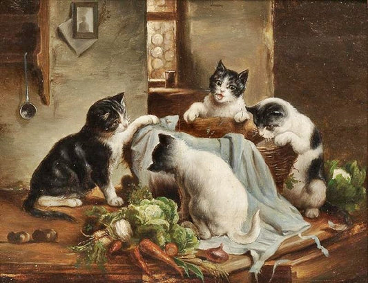 Playful Kittens by Carl Reichert