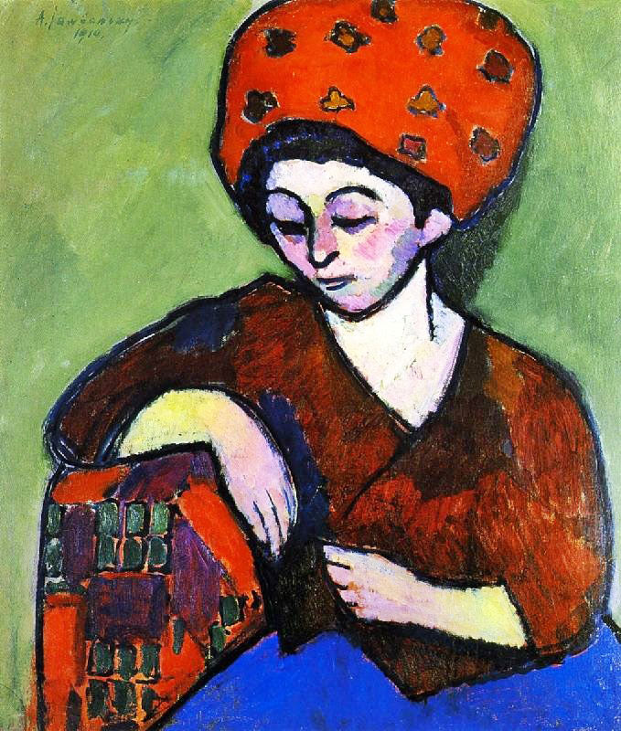 Helene In Colored Turban by Alexei Jawlensk