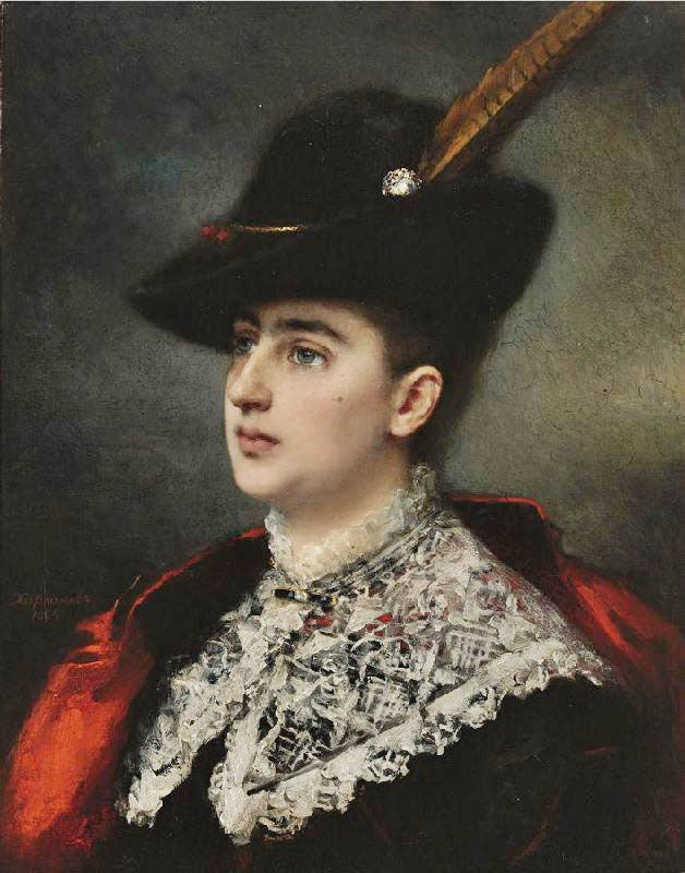 Lady In A Hunting Costume by Alexei Harlamoff