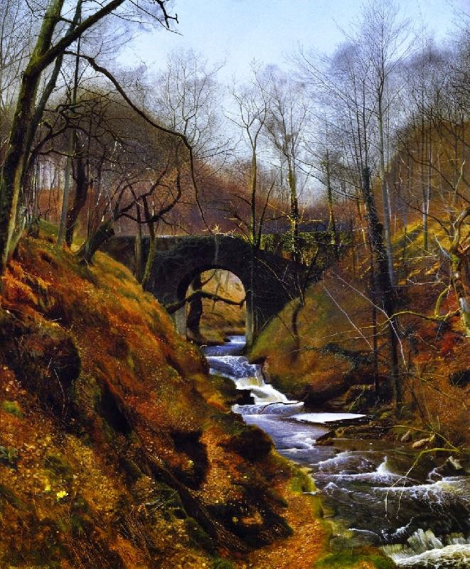 Ghyll Beck, Barden, Yorkshire by John Atkinson Grimshaw