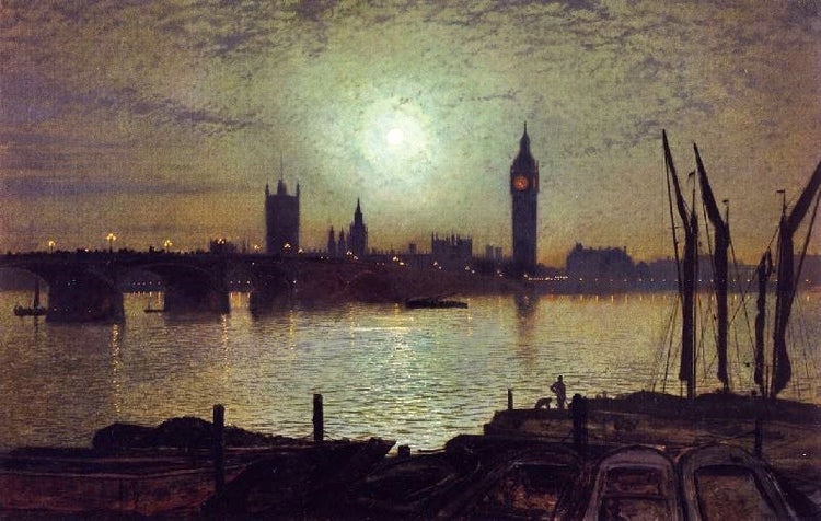 Westminster Bridge By Moonlight by John Atkinson Grimshaw
