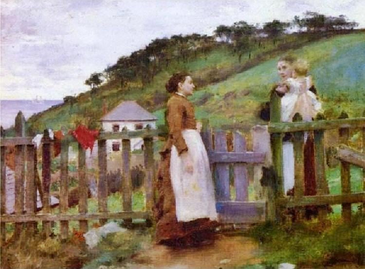 A Morning Gossip by Henry Scott Tuke
