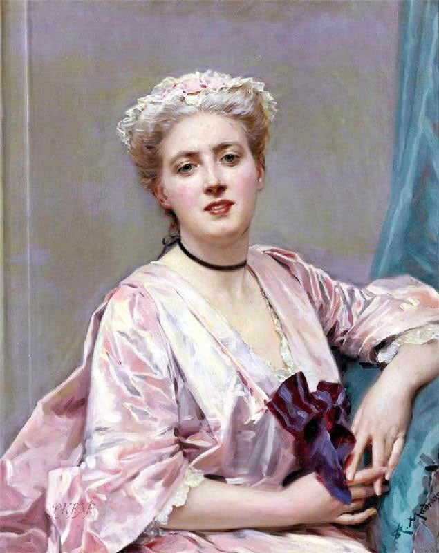 Beauty In Pink by Raimundo de Madrazo y Garreta