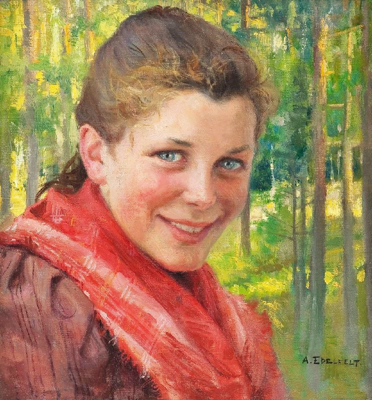 Girl From Porvoo by Albert Edelfelt