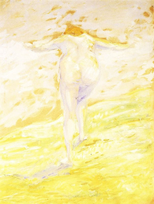 Nude On A Mountain Peak by Franz Marc